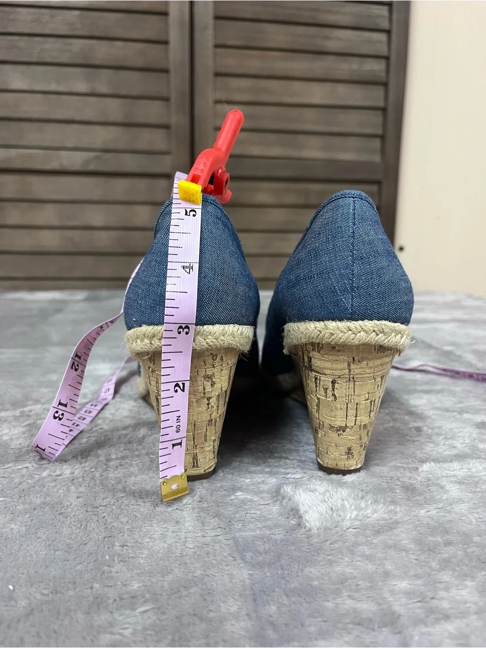 Skechers Denim Blue Espadrille Wedge Heels
